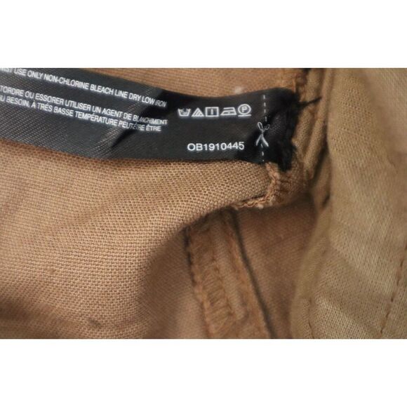 Free People OB1910445 Women's Sz XS Brown Leyla L/S Linen Blend Romper - Picture 7 of 11